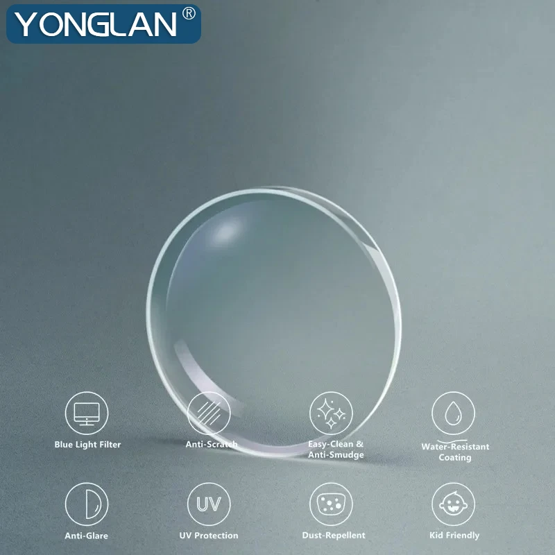 index 1.56 1.61 1.67 1.74 Prescription CR-39 Resin Aspheric Glasses Lenses Myopia Hyperopia Presbyopia Optical Prescription Lens