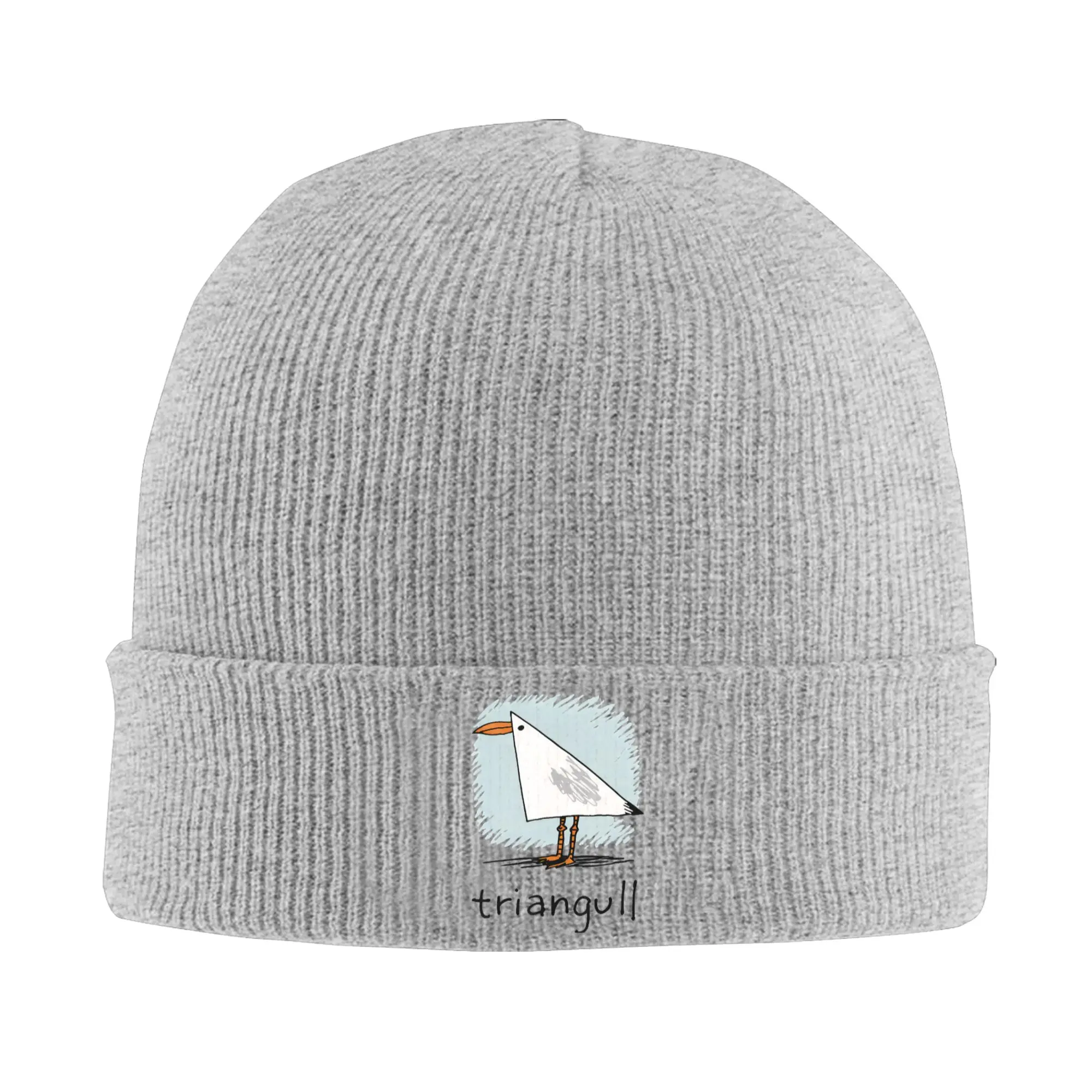 Triangull Triangle Seagull Bird Pun Knitted Hat Autumn Winter Beanies Ski Funny Cap Female Male Acrylic Hot Sale Bonnet