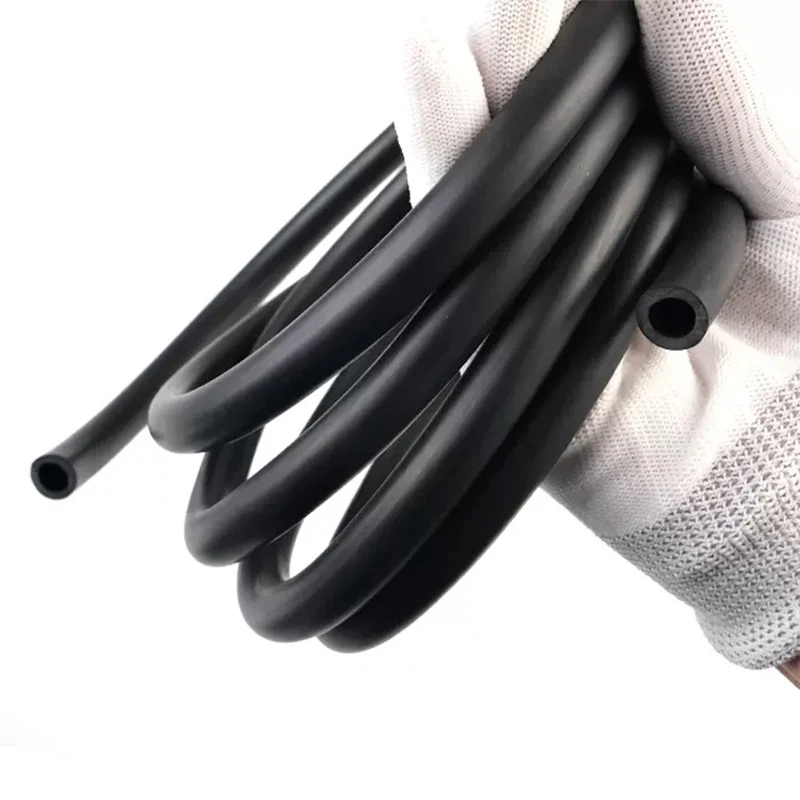 Black Fluorine Rubber Hose ID=2-32mm L=1 Meter Fluororubber Tubing Pipe FKM Tube Fluororubber Tube Acid-base Heat Oil Resistant