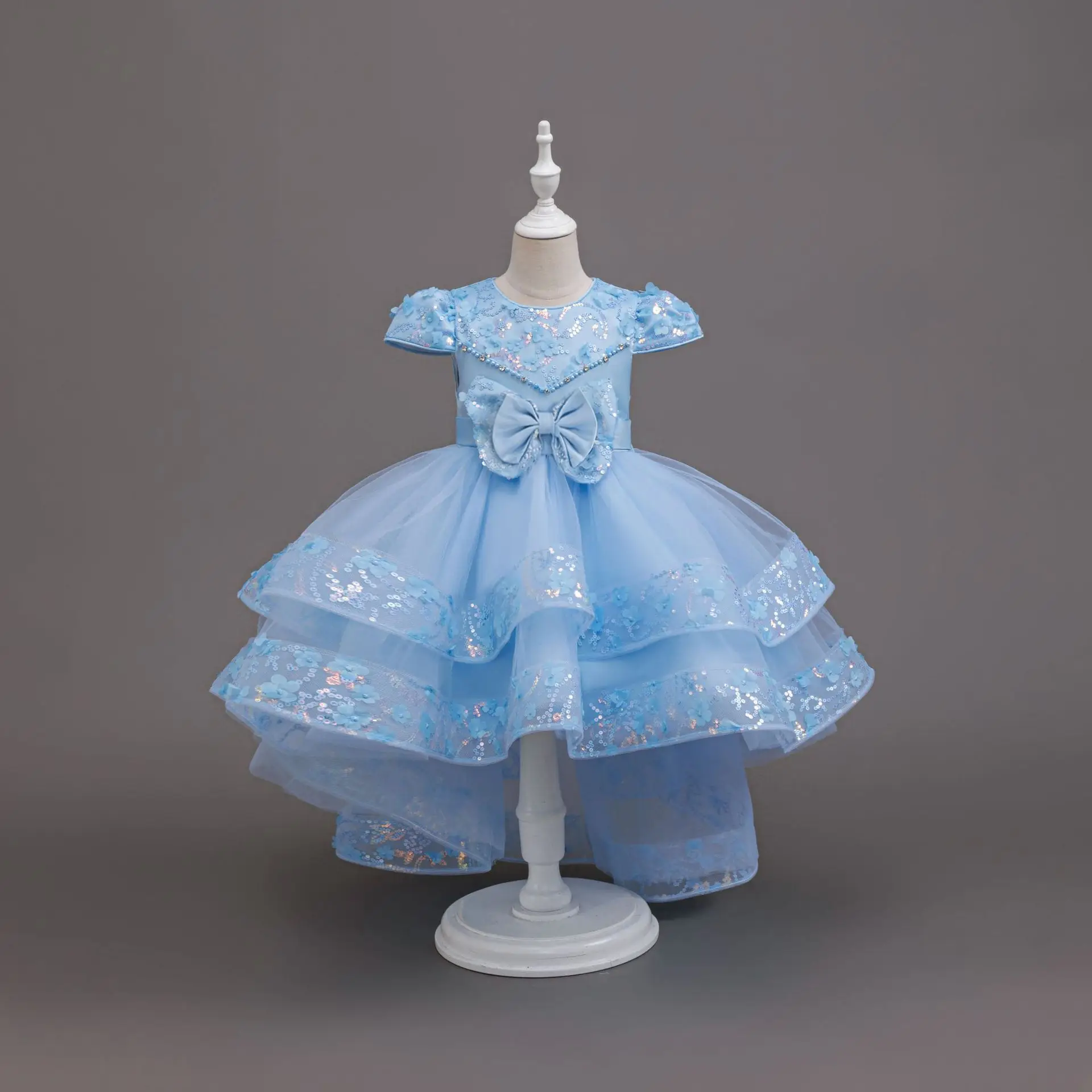 New dress skirt little girl trailing high-end mesh tutu skirt girls princess