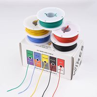 28AWG Wire Flex Silicone 28 Gauge Stranded Tinned Copper Wire, OD: 1.2mm, 5 Colors 32.8ft/10m, Electrical Connection Wire Kit
