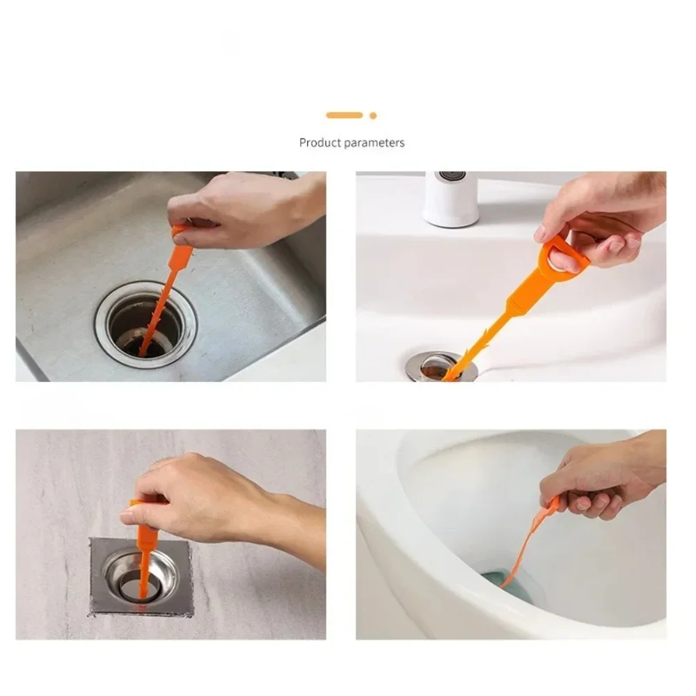 Heißer Haarentfernungshaken, Kanalreinigungswerkzeuge, Abflussreiniger für Rohre und Waschbecken, Verstopfungsentferner, Reinigungszubehör für Toilettenabflüsse – Detail 5