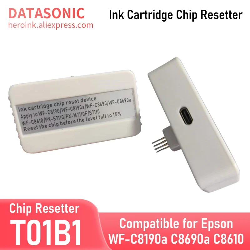 1PC Ink Cartridge Chip Resetter For EPSON WF-C8190a WF-C8690a WF-C8190 WF-C8610 PX-S7110 PX-M7110F PX-S7110 Printer Chip Reset