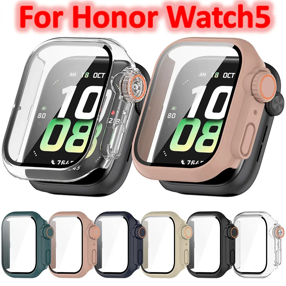 Change Upgrade to Ultra Watch Case Cover For HONOR Watch5 Screen Protector Shell Bumper Cover+Glass For HONOR Watch 5 Accessory
