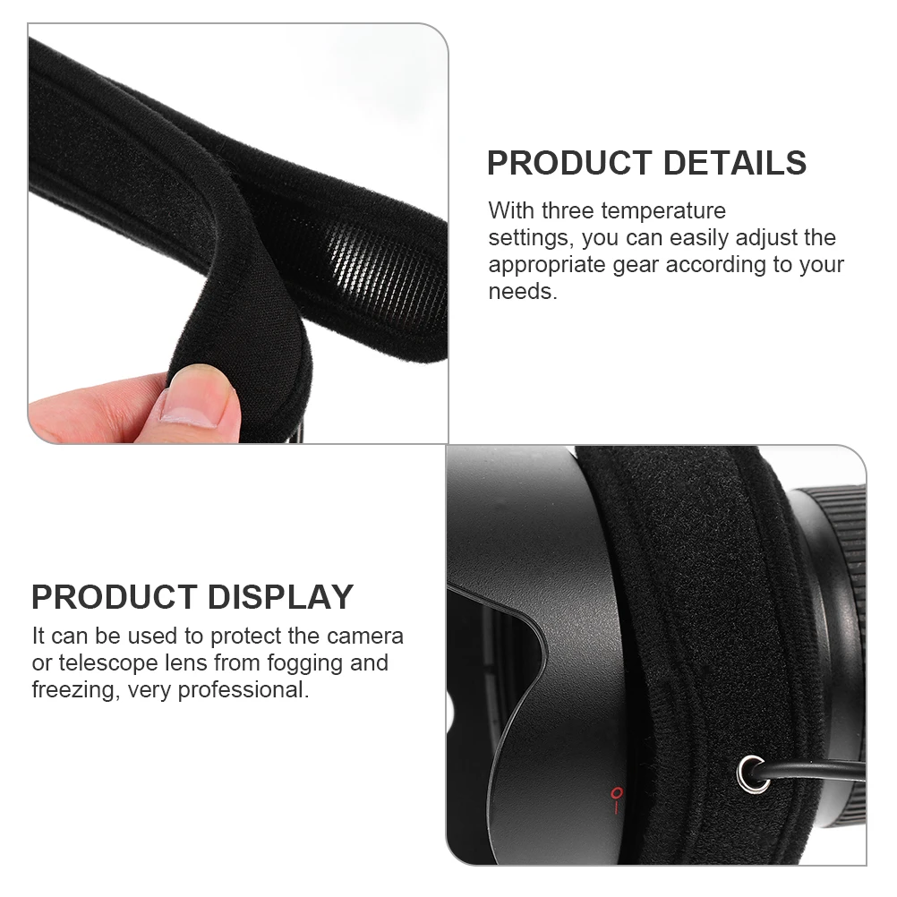 

1 set 1 Set Lens Heater Multi-Function Usb Dew Remover For Camera Telescope Anti-Fogging Heating Strip 3 Temp Settings Humid