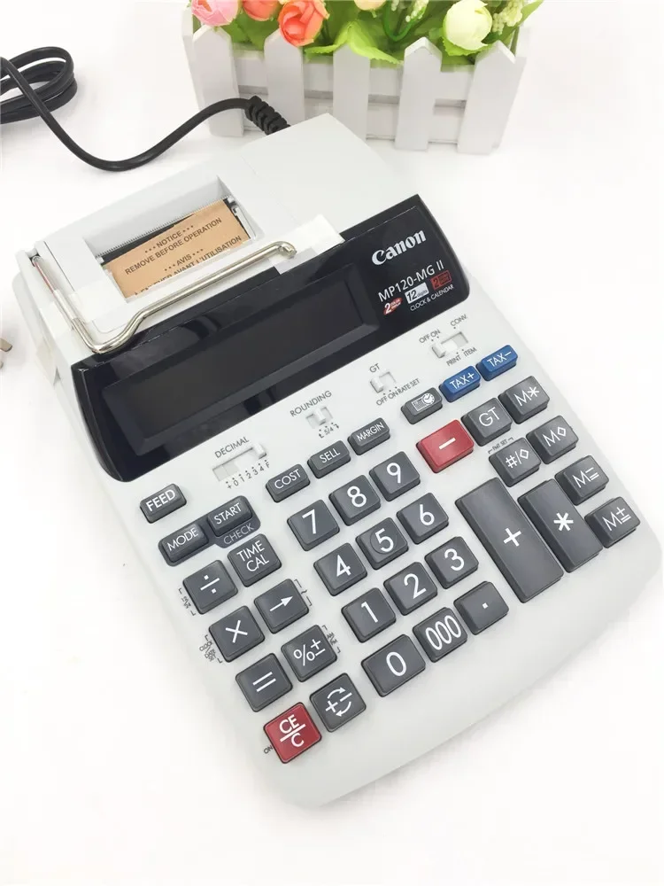 

Calculator Mp120-mgii Large Desktop Plug-in Dual Color Print Computer 12Digits With Small Roll Test Paper Lcd Display Calculator