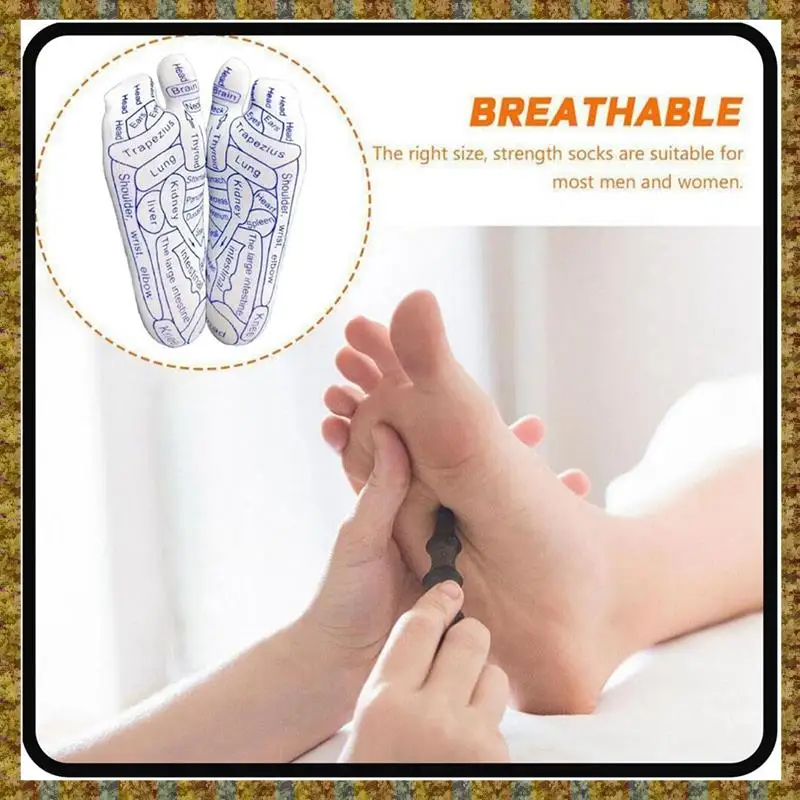 Chaussettes réflexes F-F, chaussettes Z100, chaussettes de réflexologie avec outils, chaussettes de Massage des pieds de réflexologie d'acupression