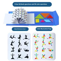 Magnetic Tangram Puzzle Book Portable 31x19cm Montessori Children's Education Shape Matching Learning Intelligent Toy 4
