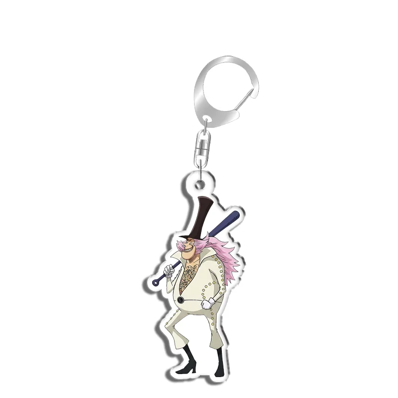 Keychain for ONE PIECE Buggy Queen Charlotte Katakuri Anime Game Fan Gift Recycled Acrylic Backpack Pendant Decoration Rare Toys