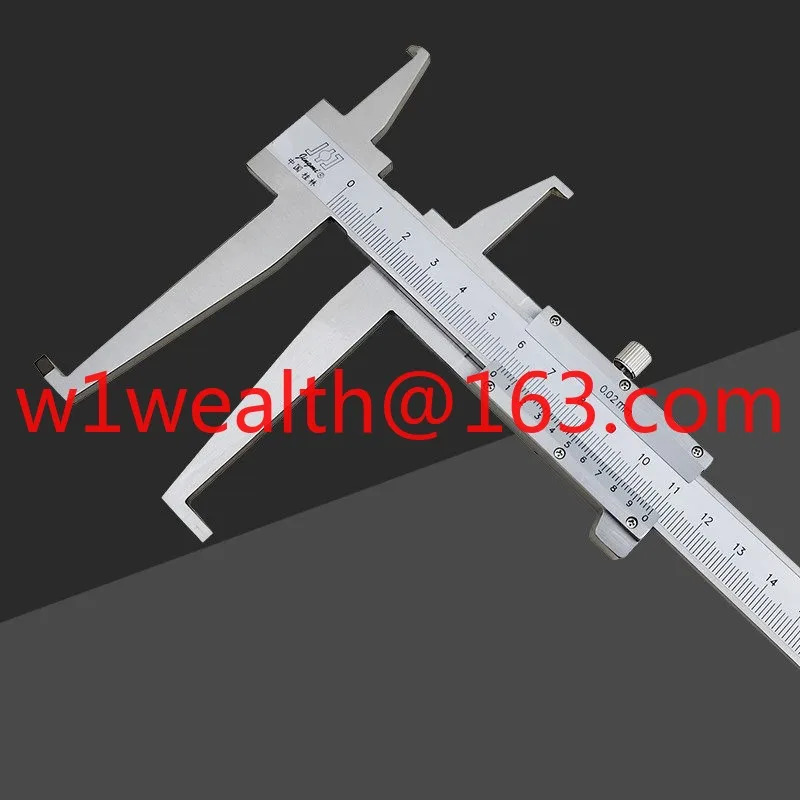 Inner groove vernier caliper 9-150-200-300mm double inner groove long claw inner diameter Jinguang precision measuring tool