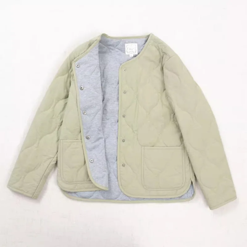 Parkas Coats Women Solid Jacket Pocket Long Sleeve Round Neck Thick Casual Loose Single Breasted Office Lady 2025 Autumn Winter