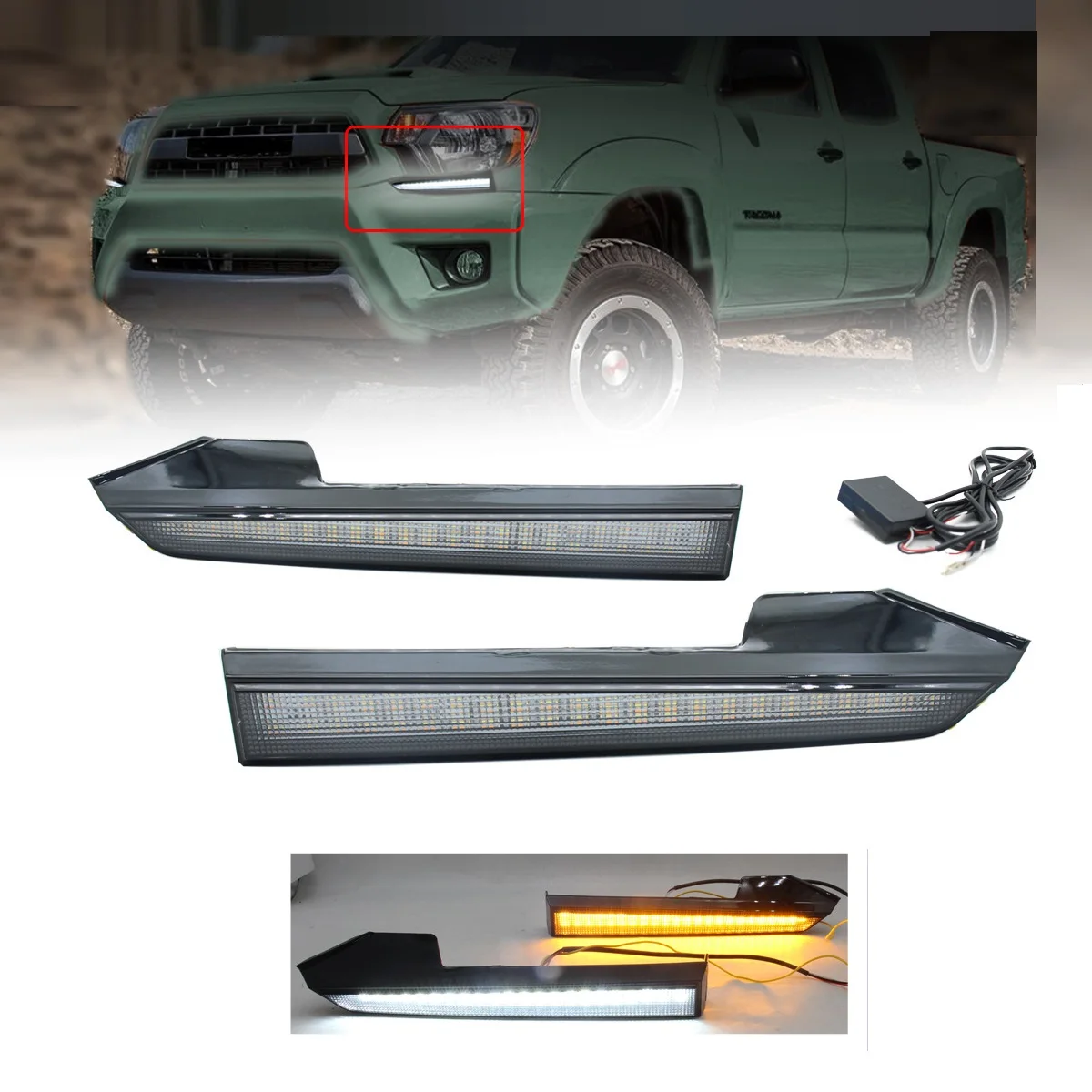 

LED Front bumper day light Daytime running lights for Toyota Tacoma 2012 2013 2014 2015