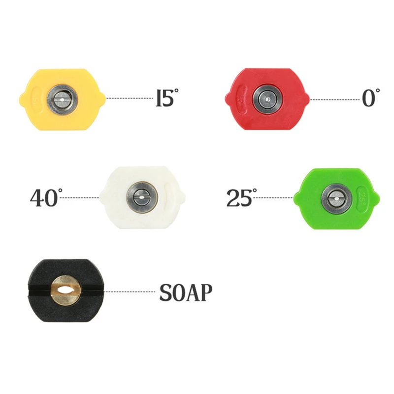 ABGR-1/4In التوصيل السريع التمحور المقرنة محول قابل للتعديل ث/5 فوهات الرش اتصال النحاس لغسالة سيارات الضغط العالي