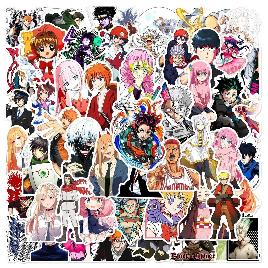 50PCS Neue Anime Mixed Collection Wasserdichte Graffiti Aufkleber für Helm Fahrrad Hand Konto Bleistift Fall Aufkleber