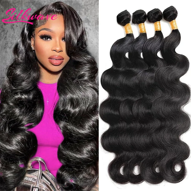 

Silkwave Необработанные Объемные Волны Пучки Человеческих Волос 100% Необработанные Наращивание Волос Remy 1/3/4 Шт. Оптовая Дешевая Цена Натуральный