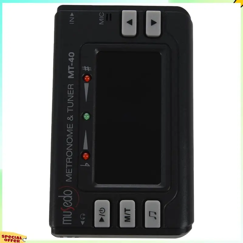 

TURE 3X Musedo Mt-40 Guitar Tuner Electronic Digital 3In 1 Lcd Guitar/Bass/Violin/Ukulele Tuner Metronome Tone Generator