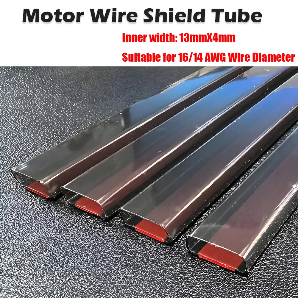 4pcs Width 14mm RC Brushless Motor Wire Cover Protection Tube Wire Shield Long 70mm 90mm 100mm 130mm For FPV Drone Model