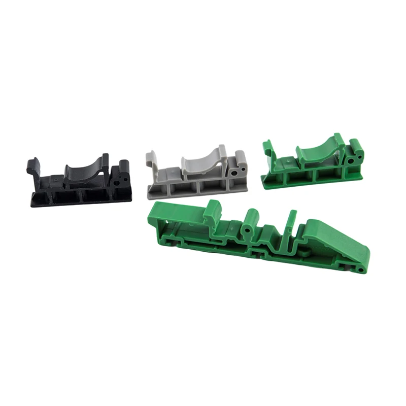 2PCS Plastic Green 35mm DRG-01 PCB Mounting Bracket With Strong Capacity DIN Rail Electrical Component Adapter