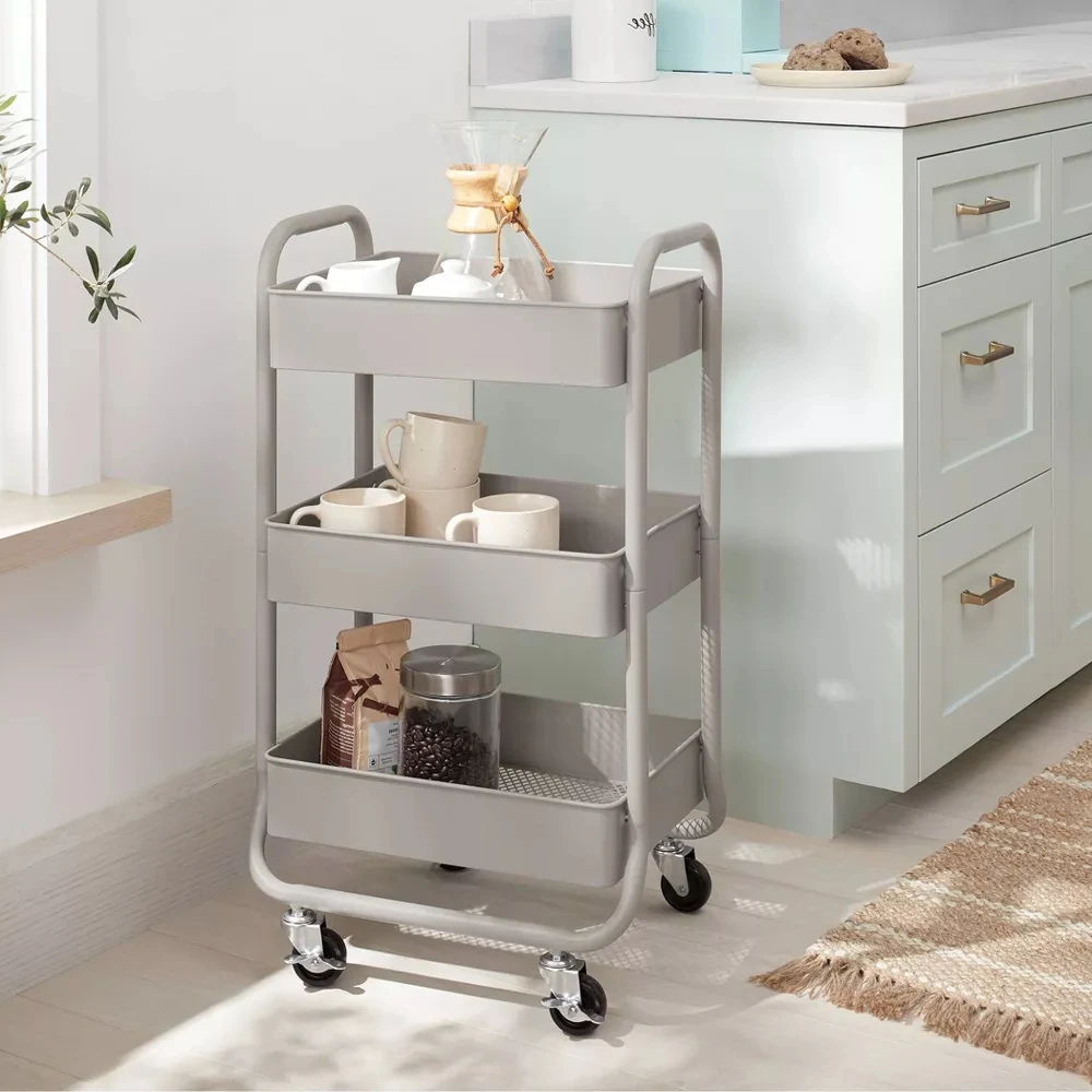 Metal 3 Tier Rolling Cart: The Ultimate Mobile Storage Solution thumbnail