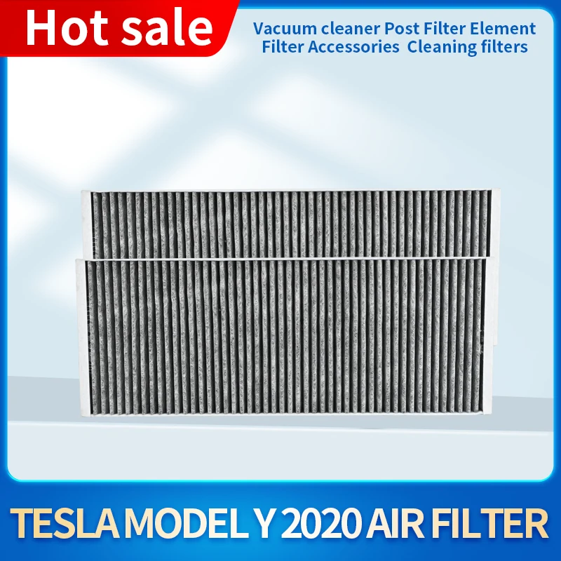 2 Pack Cabin Filter Air Filter HEPA Air Intake Filter Replacement With Activated Carbon For Tesla Model Y 2020