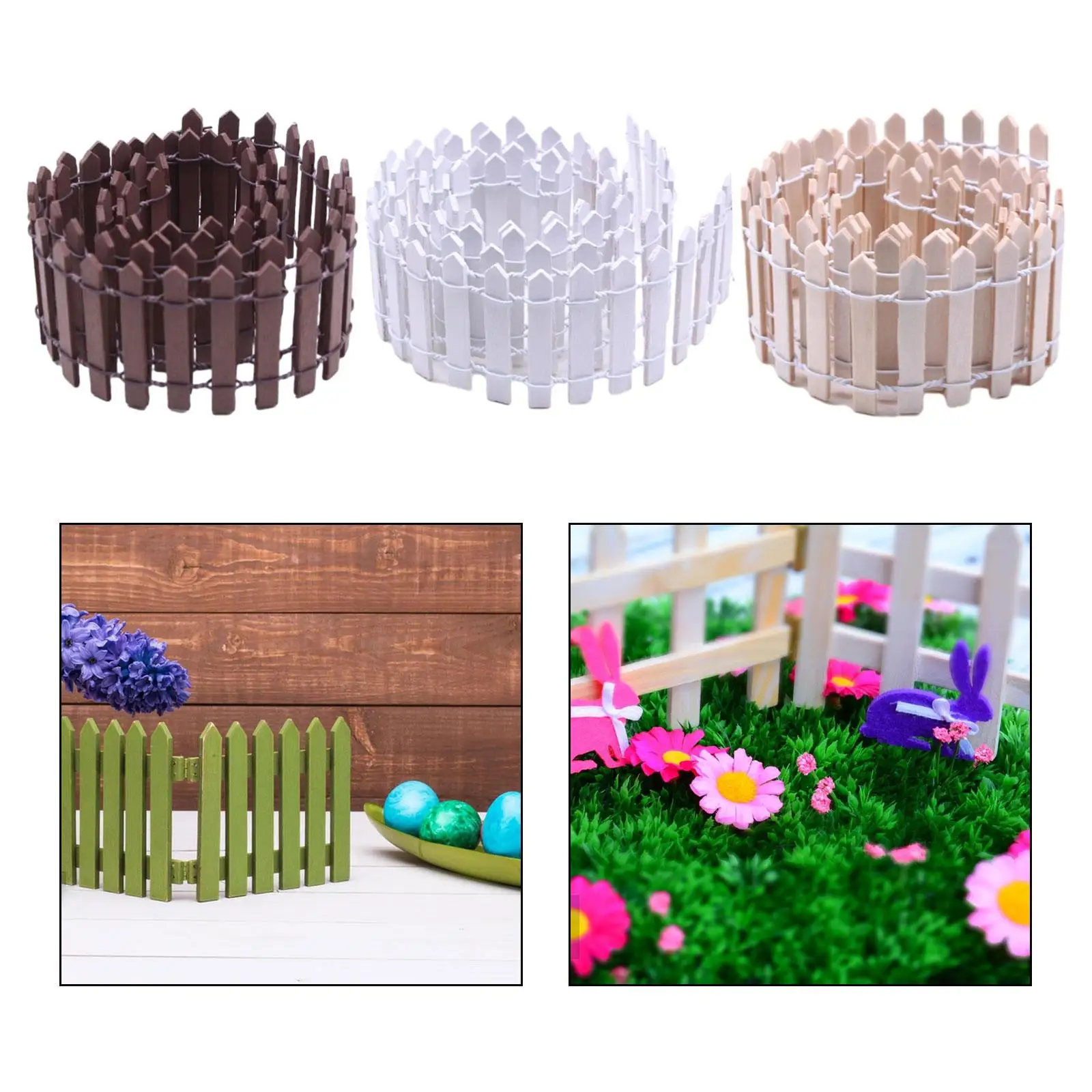 

Miniature Fairy Garden Fence Garden Decoration for DIY Flowerpot Dollhouses Fairy Gardens Christmas Trees Accessories