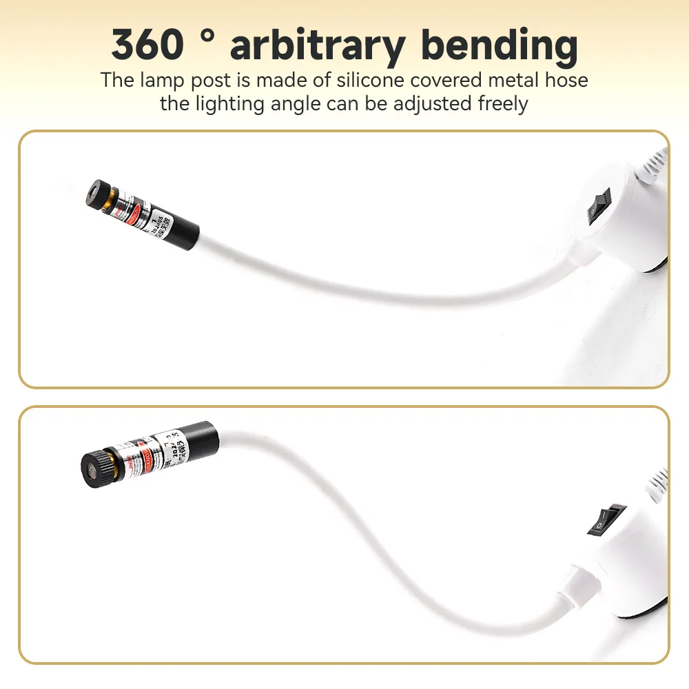 USB Rotes Infrarot-Laser-Positionierungslicht mit Magnetfuß DC5V Punkt-Linien-Kreuz Arbeitslampe Schneid- und Nähmaschinen-Zubehör – Detail 5