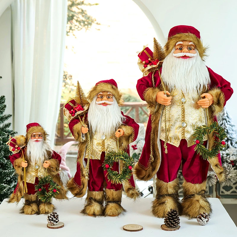 

60cm Big Santa Claus Doll Christmas Doll New Year 2023 Gift Merry Christmas Decorations for Home Ornaments Natal Navidad 2022