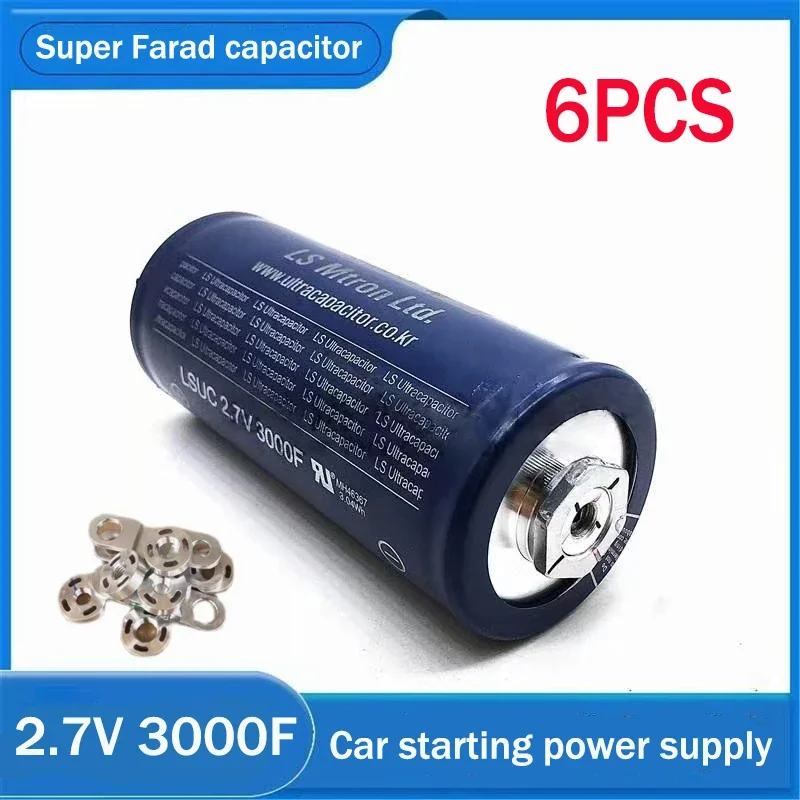 

6PCS 2.7V 3000F LSUC Super Farad Capacitor DIY 12V 16V Spot Welding Machine Car Audio Car Starting Power Supply B-level products