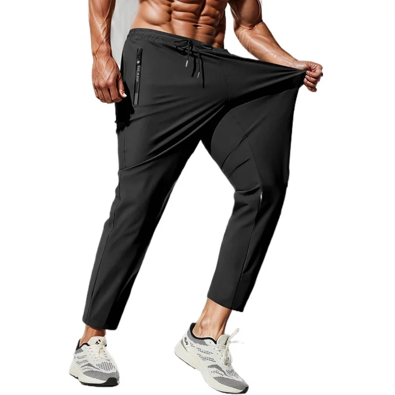 Joggingbroek Man Vissen Heren Hoge Stretch Ijs Zijde Joggingbroek Met Ritszakken Ademende Elastische Sportbroek Heren Cadeau - afbeelding 2
