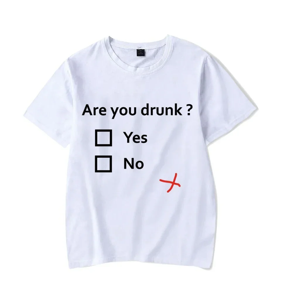 Are You Drunk Print Men T-shirts Glowing Clothes Oversized Male T Shirt Summer Unisex Tshirts Luminous Men\'s T-shirt Plus Size