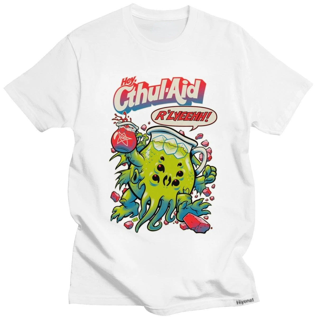 Kawaii Cthulhu Man TShirt Cute Anime Graphic Tshirts Women Male Harajuku Streetwear Tops Summer Oversized Streetwear Ropa Hombre