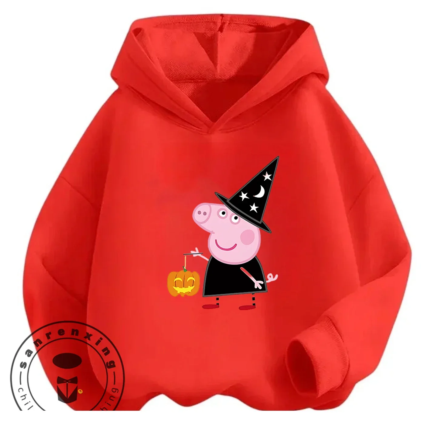 Autumn Winter Casual Hooded Sweatshirt Cute Cartoon Street Fashion Outdoor Wear Kids Peppa Pig Boys Girls 3 14 Years