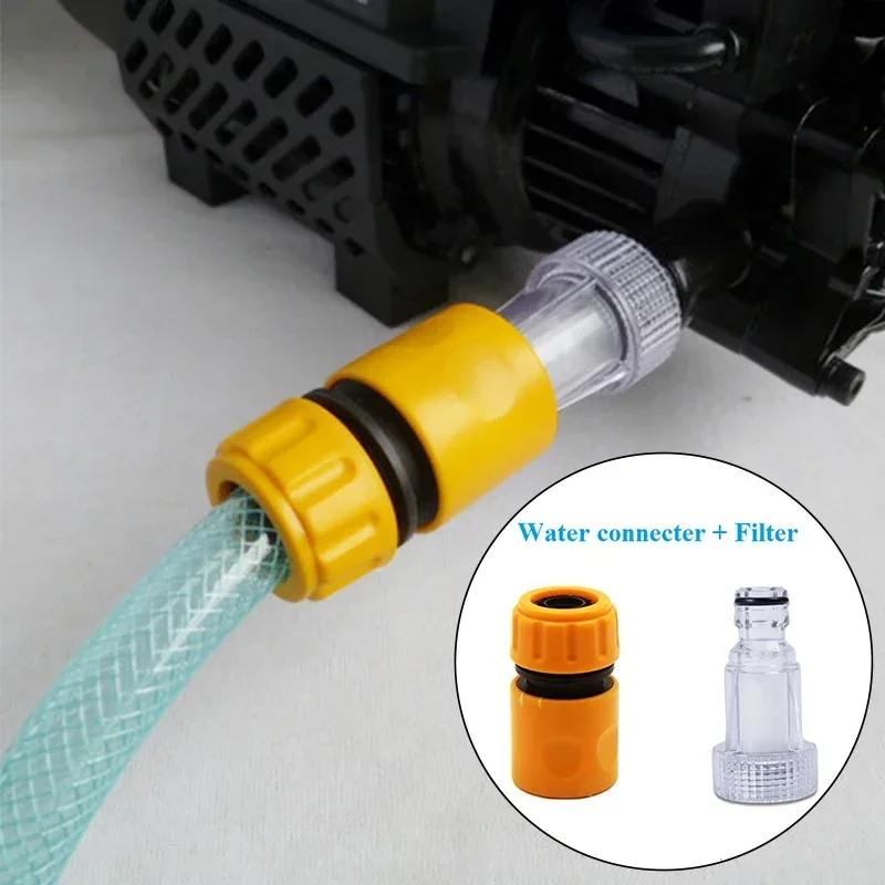 Car Washer Adapter Pressure Washer Water Connector Filter Kit Hose-Pipe Fitting Adjustable Pressure Washer Garden Sprinkler