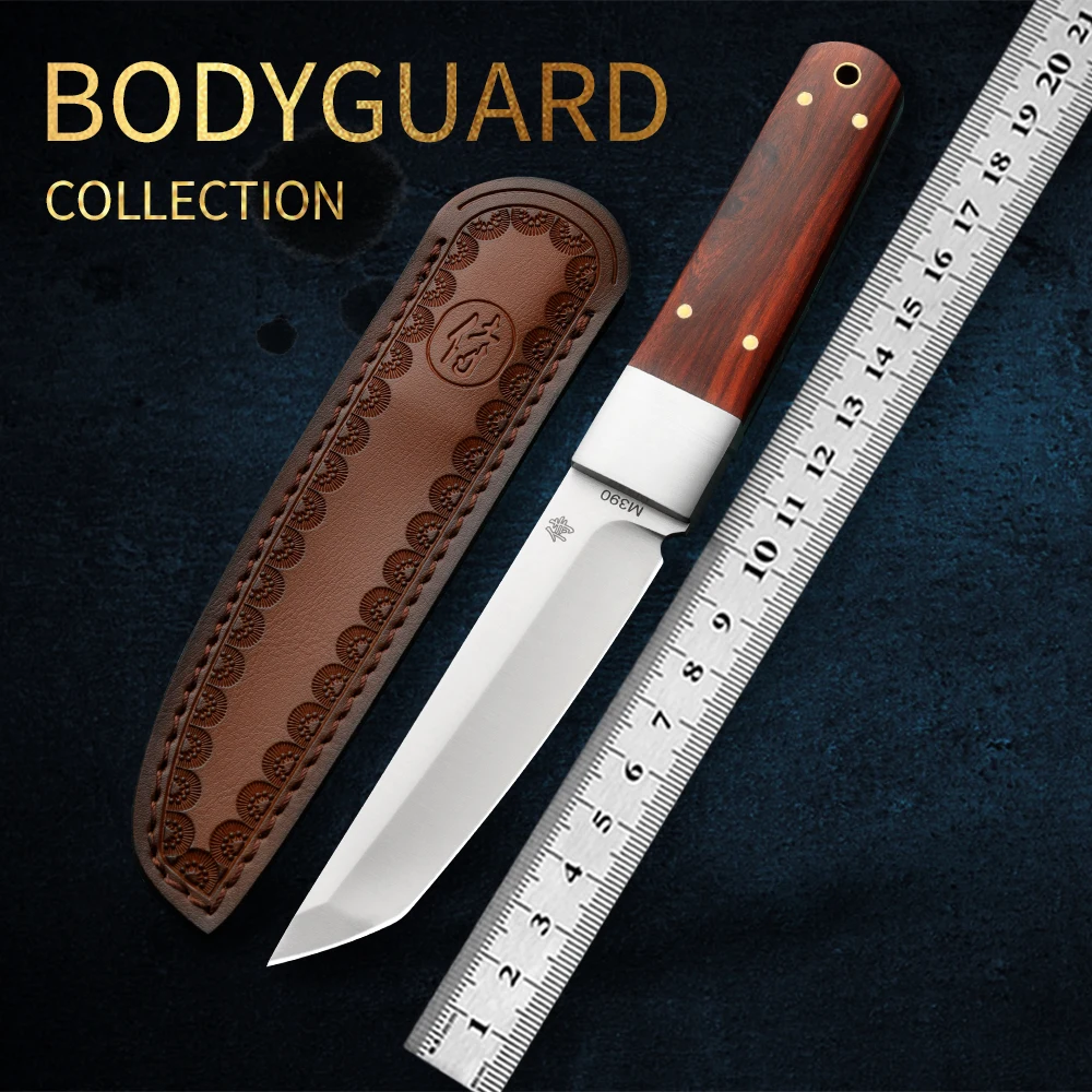 

Mini Helper M390 Powder steel STRAIGHT knife Outdoor Survival Knife Camping Sharp fruit knife portable self-defense knife