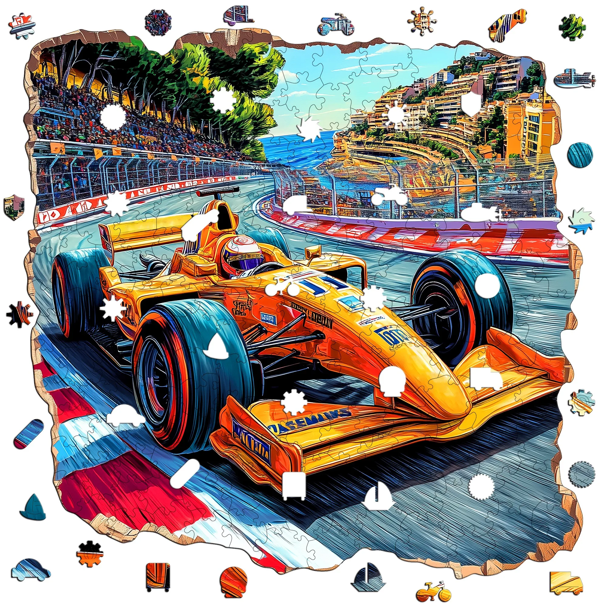 Motorcycles and Water Sports Theme Wooden Jigsaw Puzzle Wooden Decor Painting Christmas and Halloween Gift Toy For Teen And Kid