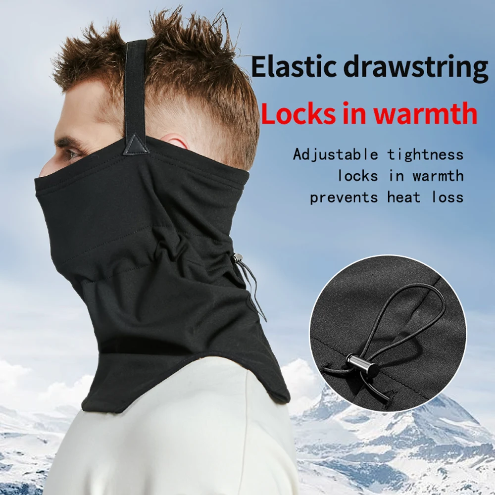 Maschera da sci invernale maschera calda uomo e donna ciclismo copricapo da sci protezione antivento per il viso sciarpa per il collo più velluto ad alta elasticità