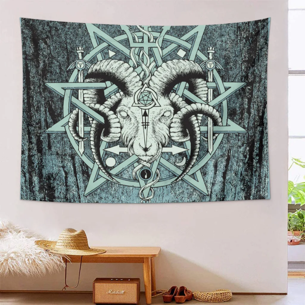 Home Decoration Tapestry Baphomet Tapestry  Wall Art Tapestries Room Decors