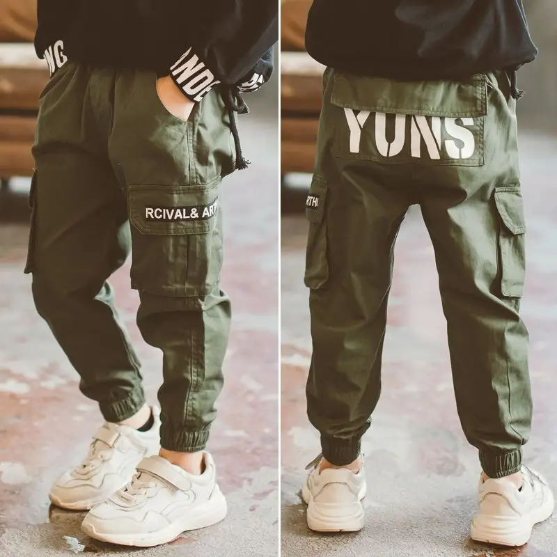 4-14 Years Boy Pants Korean Style Fashion Spring Autumn Cotton Sport Pants Enfant Garcon Kids Children Leisure Trousers