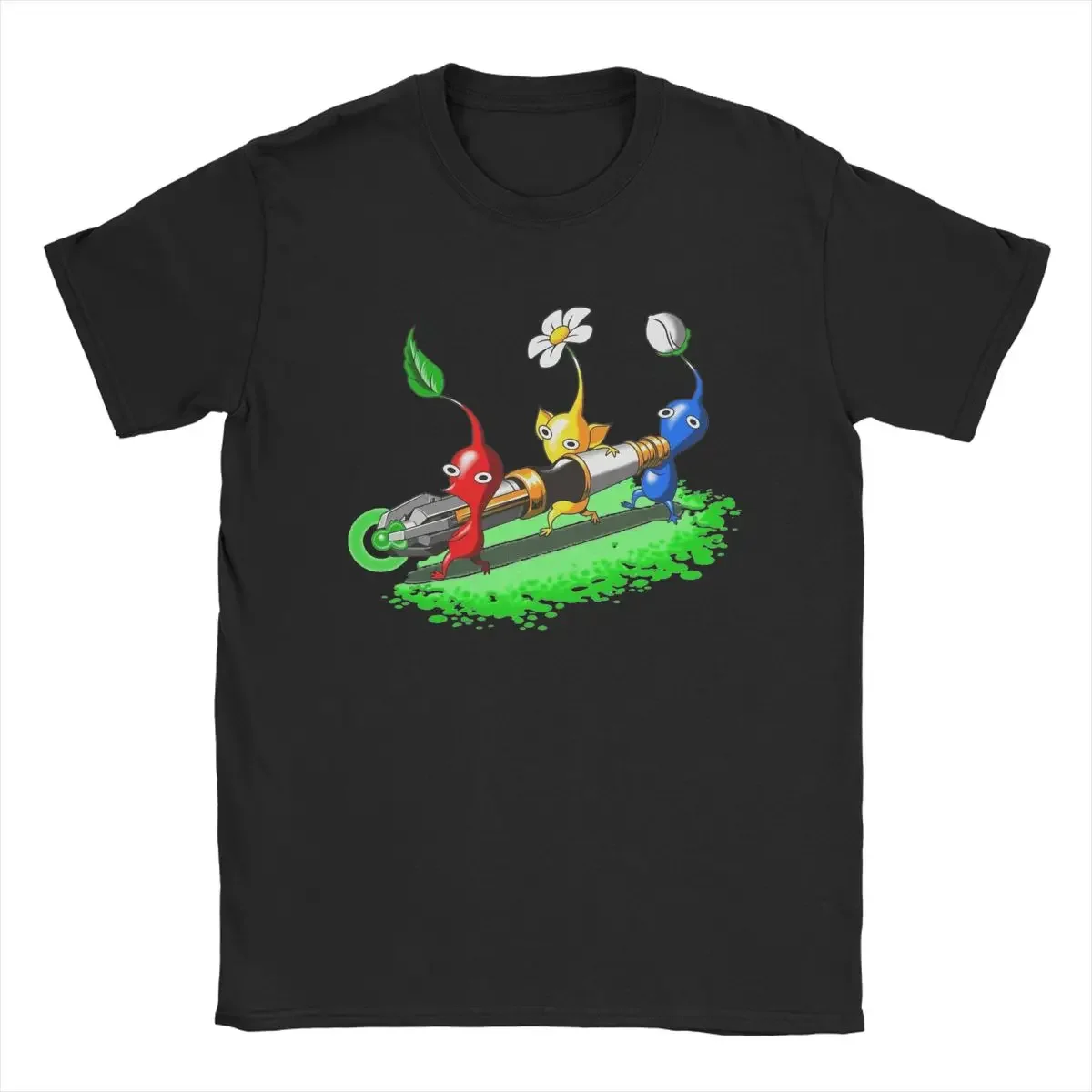 Casual Pikmin Who T-Shirts Men O Neck 100% Cotton T Shirt Short Sleeve Tee Shirt Summer Clothes