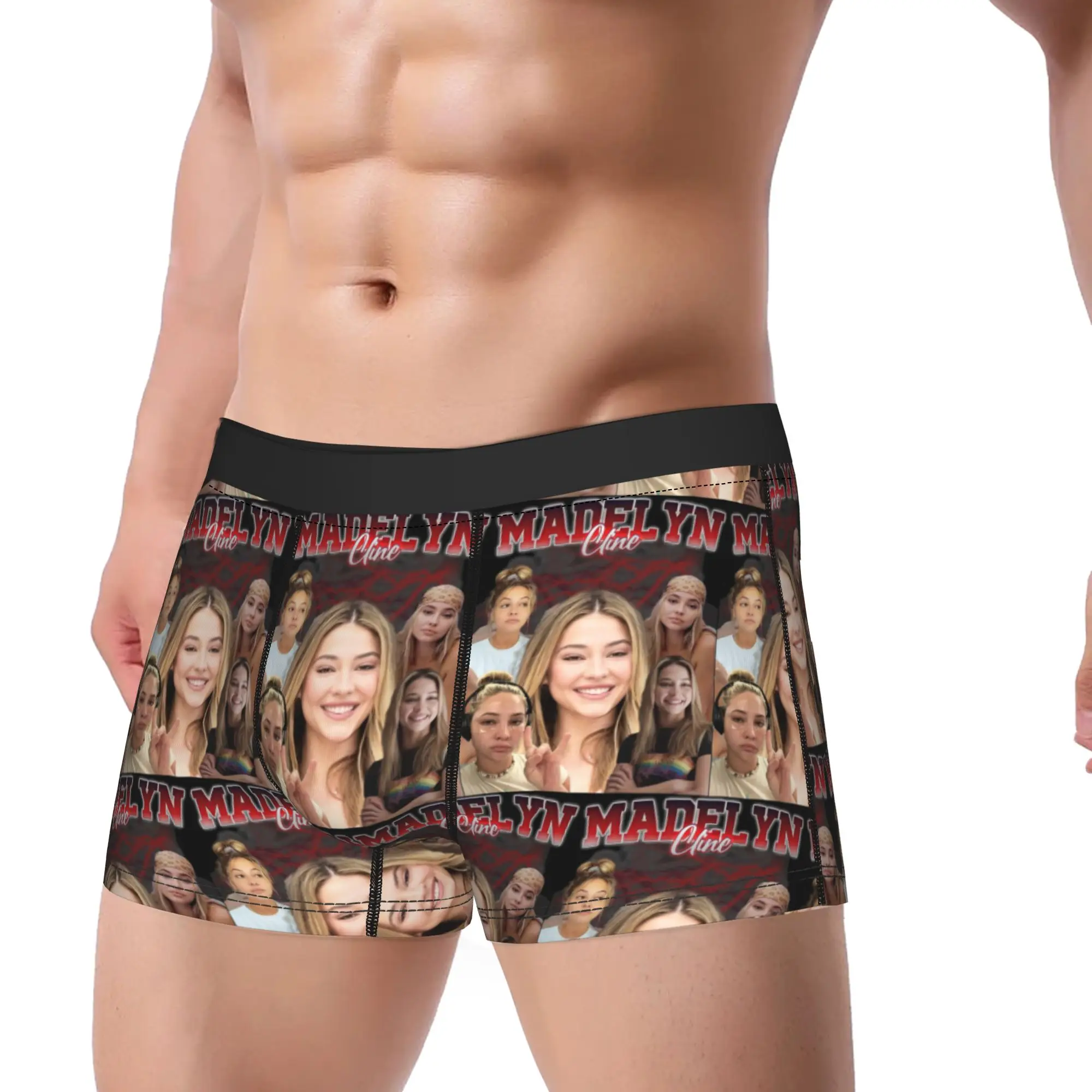 

Madelyn Cline Retro Style Men Underwear Boxer Briefs Shorts Panties Novelty Breathable Underpants for Homme M-XXL