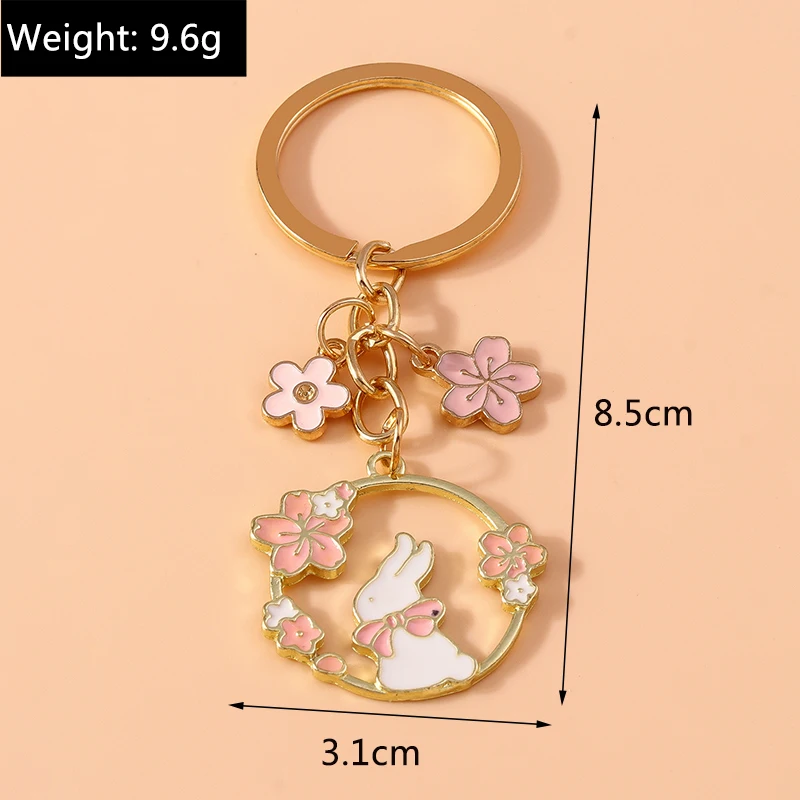 Niedliche Emaille Elefant Katze Schlüssel bund Frauen Mädchen Tier Schlüssel ring Anhänger für Auto Schlüssel halter Handtasche Charms DIY Schmuck Geschenk – Detail 10