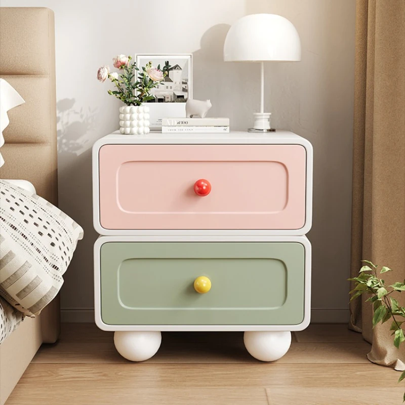 ej-cartoon art bedside table Bedroom simple Cream wind beside table modern designer simple mueble organizador bedroom furniture-