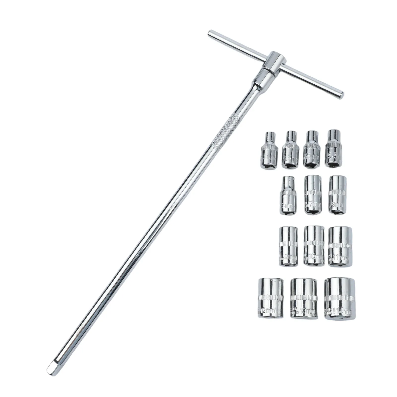 Socket Wrench Kit 6.3mm with T Handle Layout and Detachable Heads for Streamlined Workflow in Professional and Personal Settings