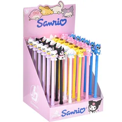 Sanrio 36pcs Gel Pens cartoon Hello Kitty Cinnamoroll  stitch Cute School Supplies Stationery Black 0.5mm School Exam Prizes Pen