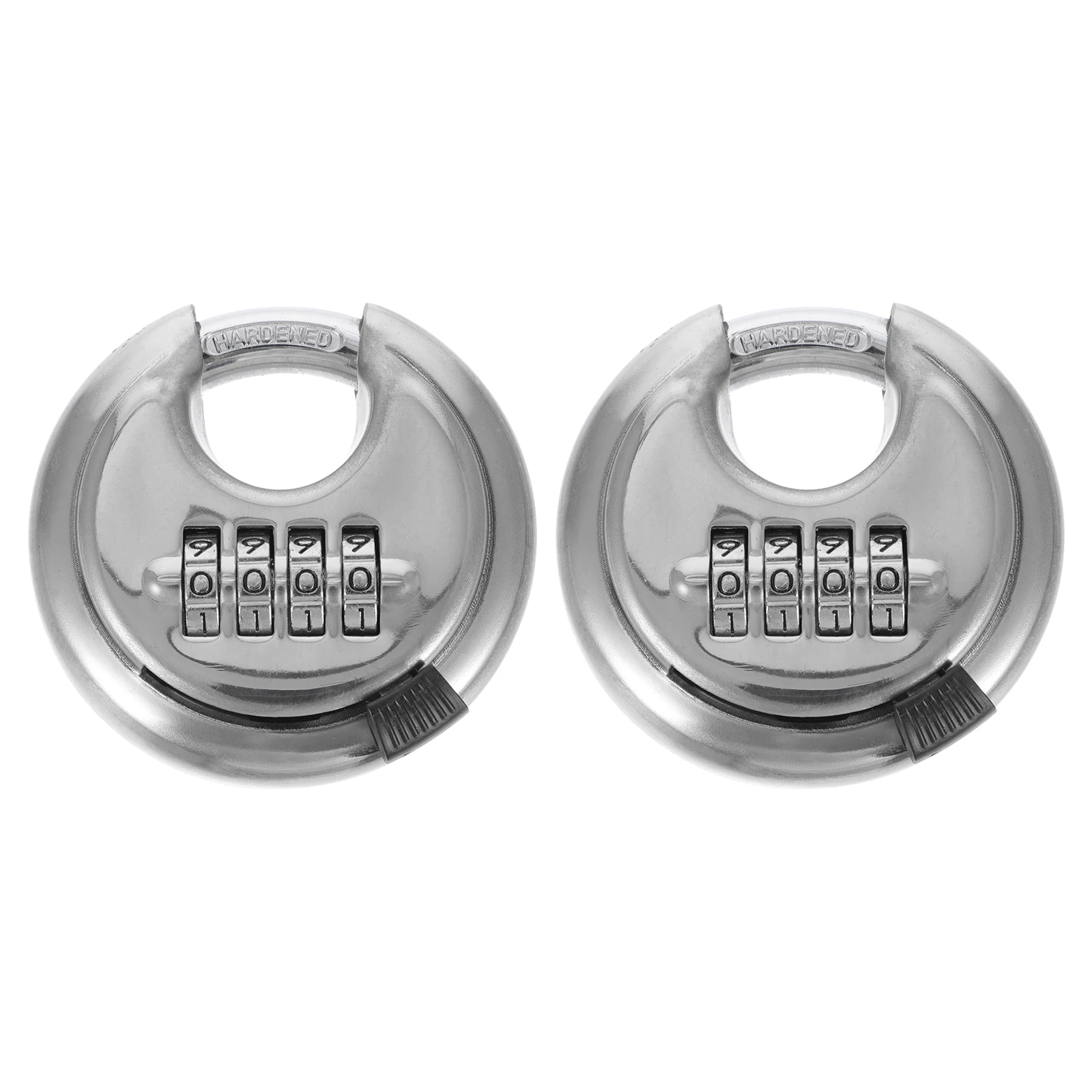 

2pcs 4 Dial Combination Password Locks Durable Anti Theft Padlocks for Warehouse Garage Door Outdoor Household Safe Security