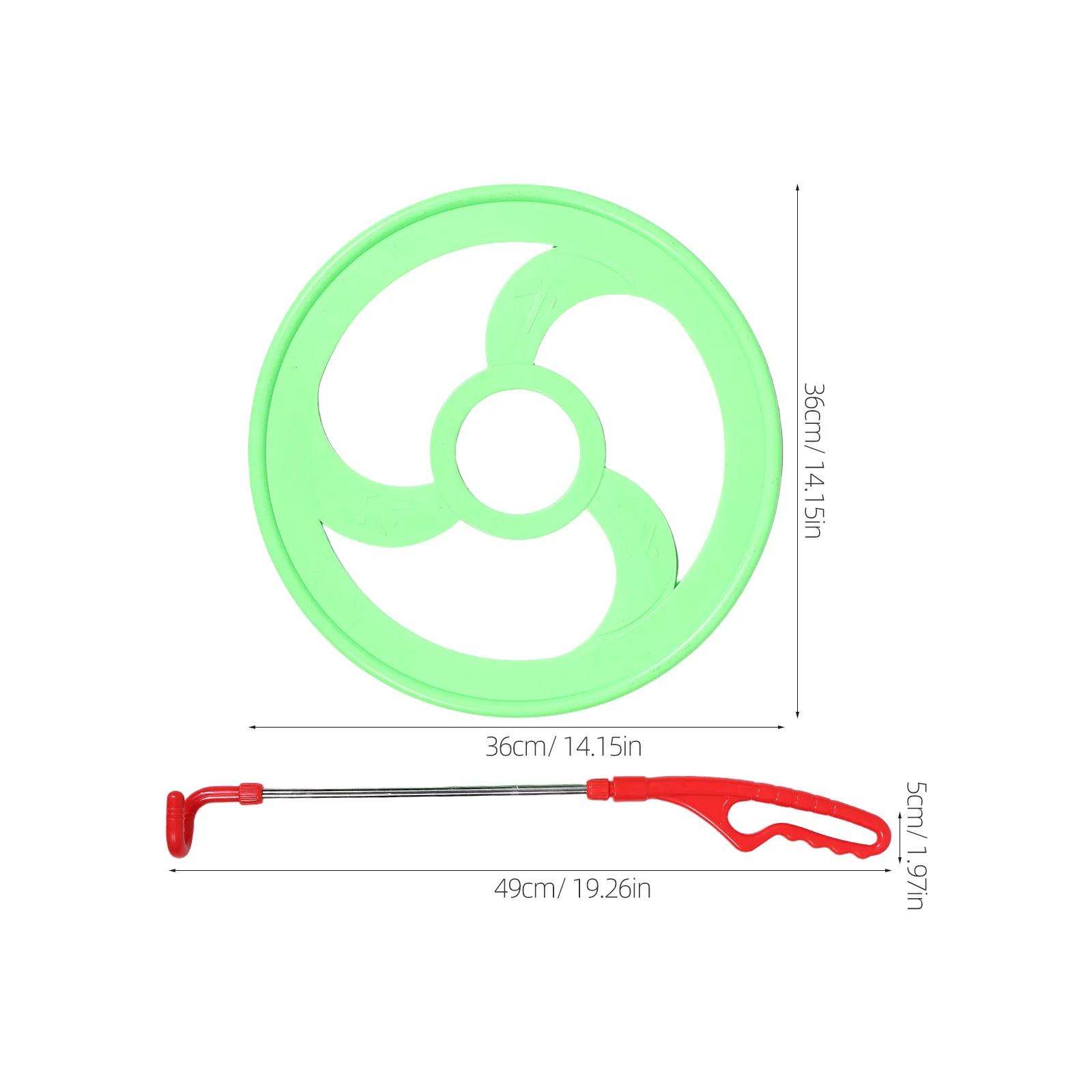 مجموعة واحدة من حلقة المتداول البلاستيكية للأطفال في الهواء الطلق مقبض مريح لفريق المهارات الحركية لعب لعبة الهوب الصينية التقليدية المحمولة