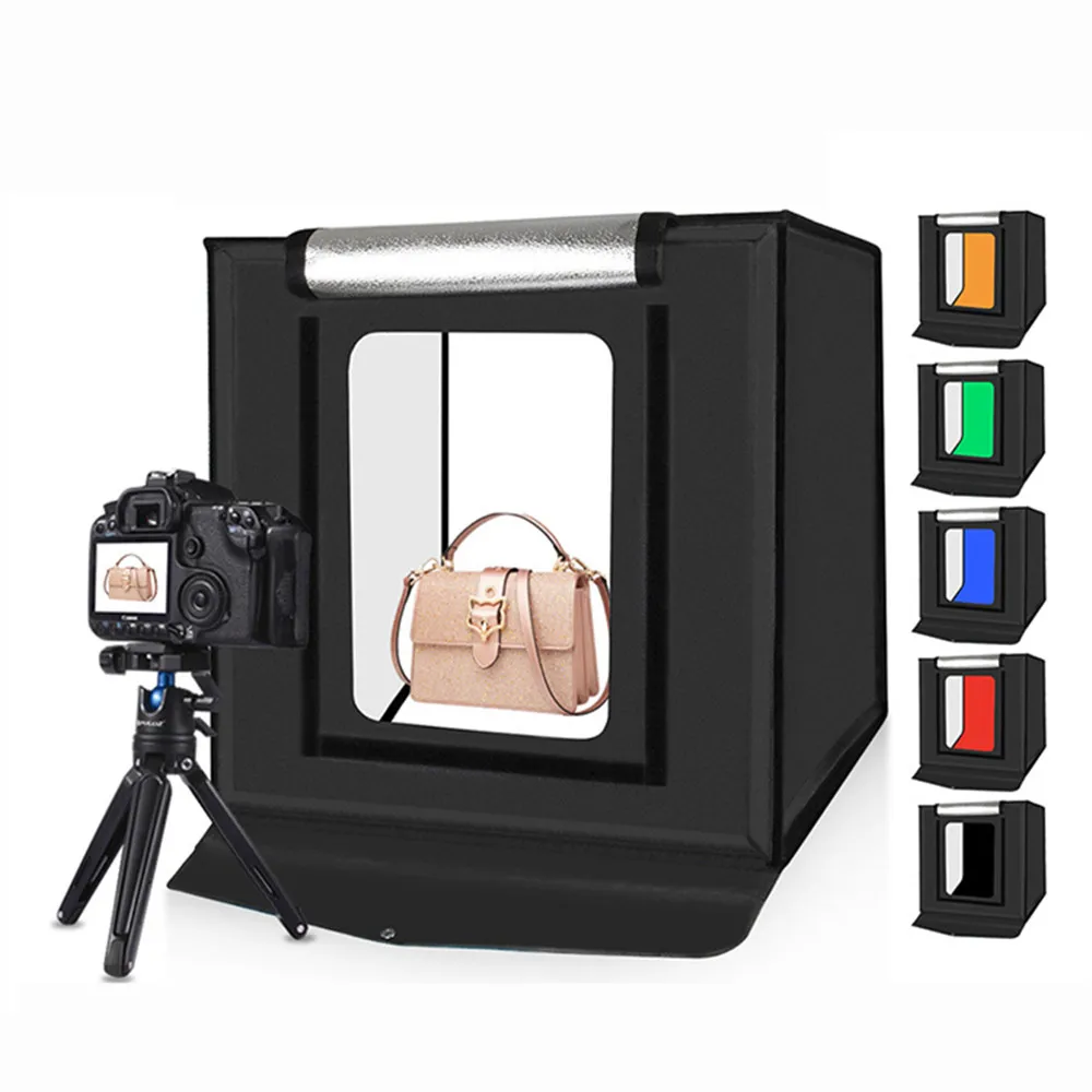 

40*40cm/16*16inch Photo Studio Dimmable Light Box Photograghy Softbox LED Photo Lighting Studio Shooting Tent Box Kit Lightbox