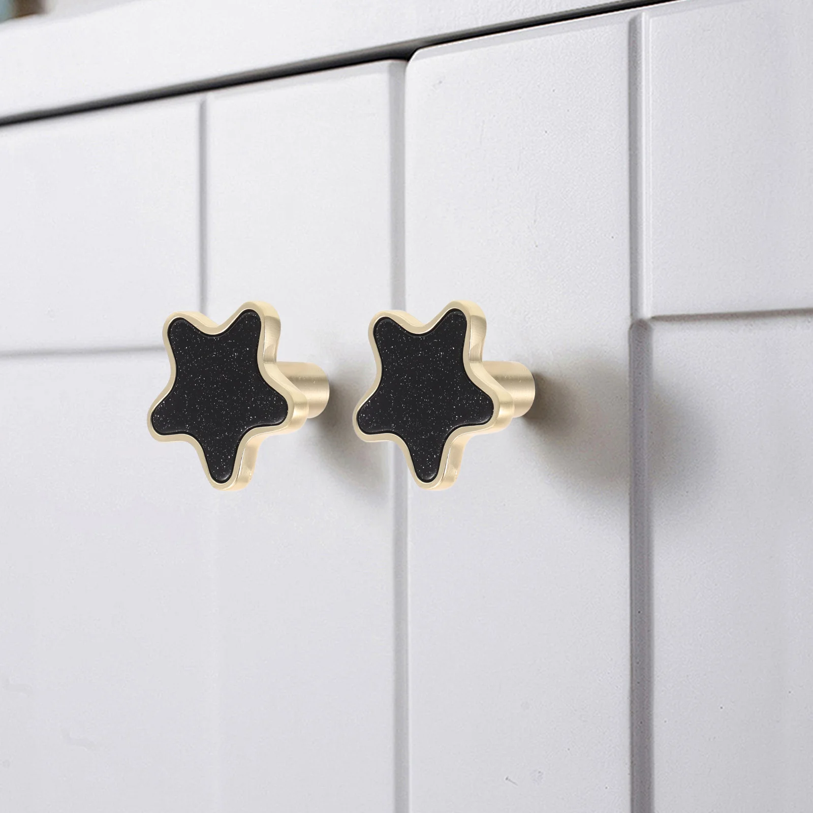 

2 шт. стильные ручки для ящиков в форме звезды, в скандинавском стиле, для шкафов, гардеробов, мебельная фурнитура