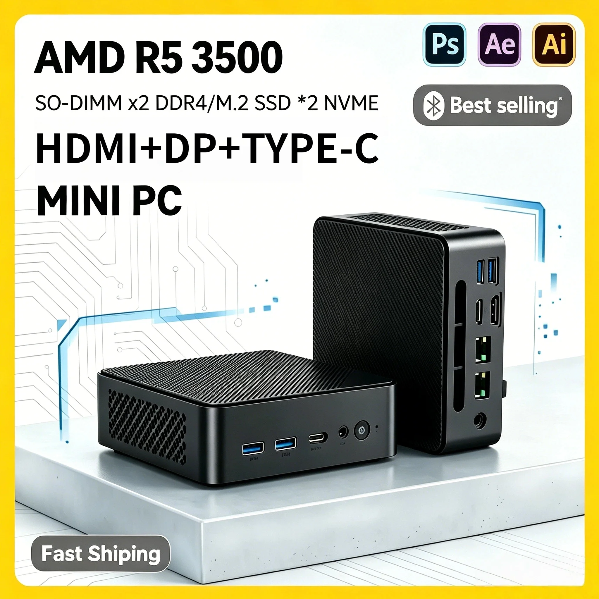 Mini PC AMD Ryzen 5 3500 32GB 2TB