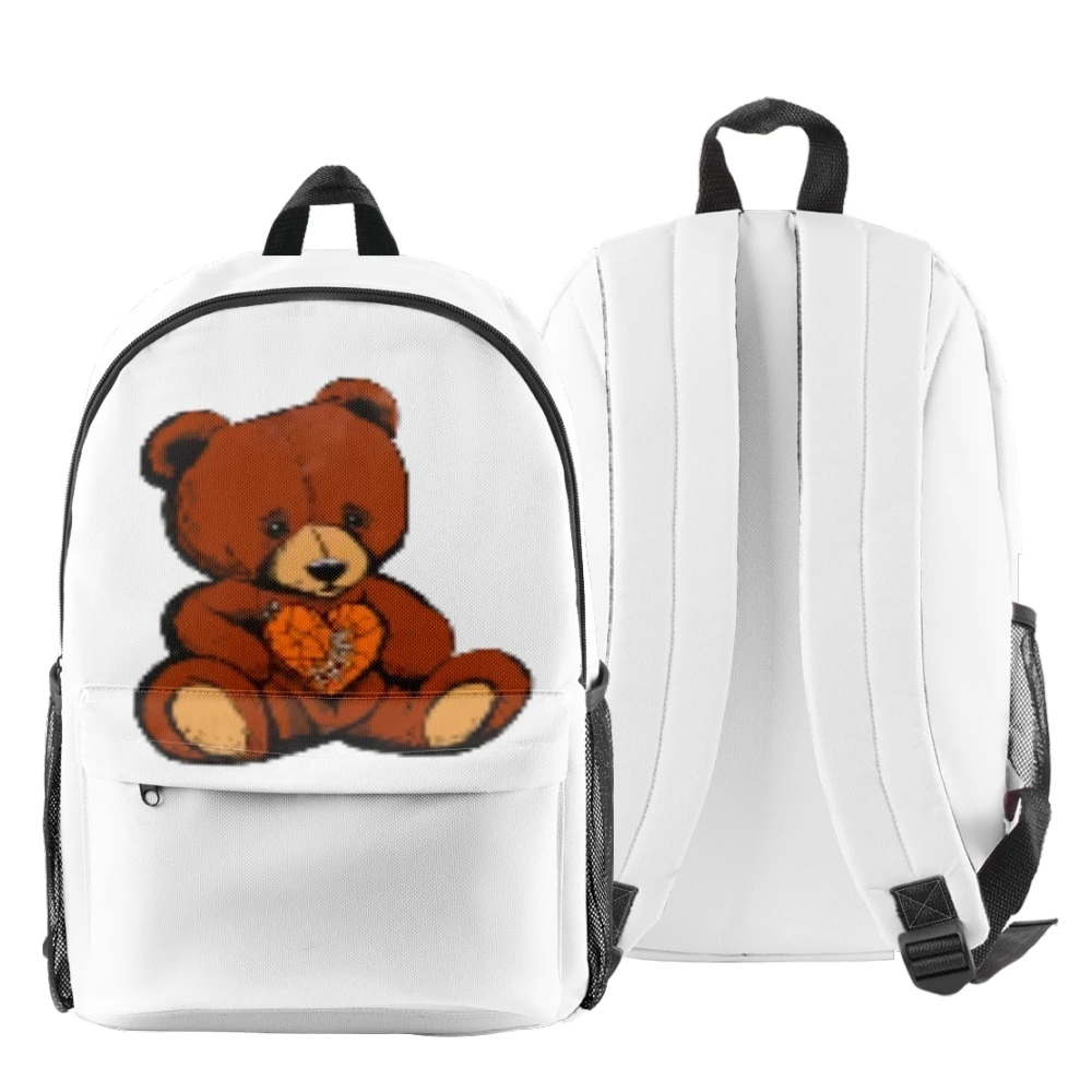 Ivan Cornejo Terapia Tour 2024 Fashion Bear Zip Pack Casual Zip Backpack Oxford Fabric Zipper Bag Streetwear Harajuku Rucksack